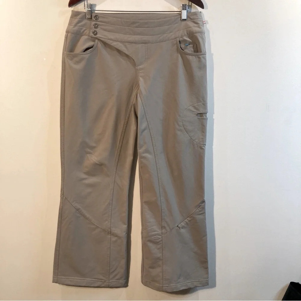 LULULEMON Sz 10 Carry Less Wide Leg Pockets Snap Button  Zipper Vintage Pants